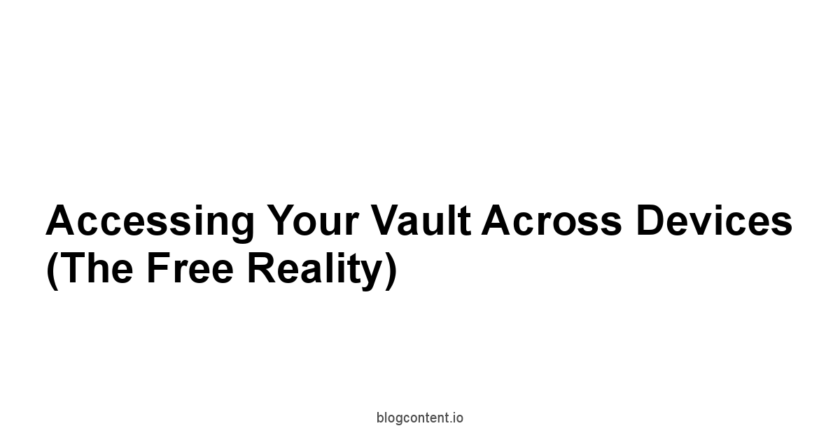 Accessing Your Vault Across Devices The Free Reality