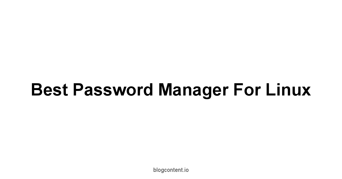 Best Password Manager For Linux 1 by Partners