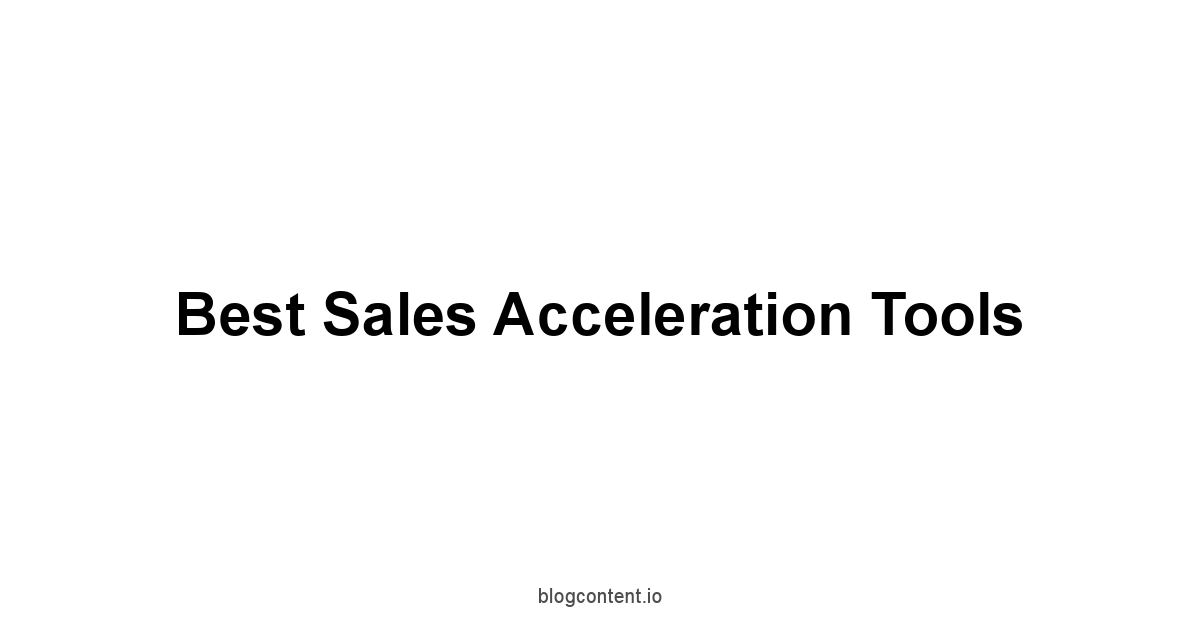 Best Sales Acceleration Tools 1 by Partners