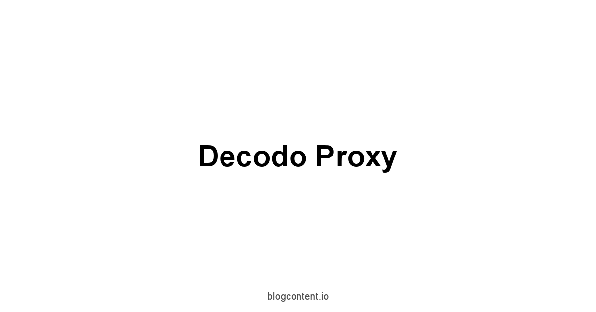 Decodo Proxy 1 by Partners