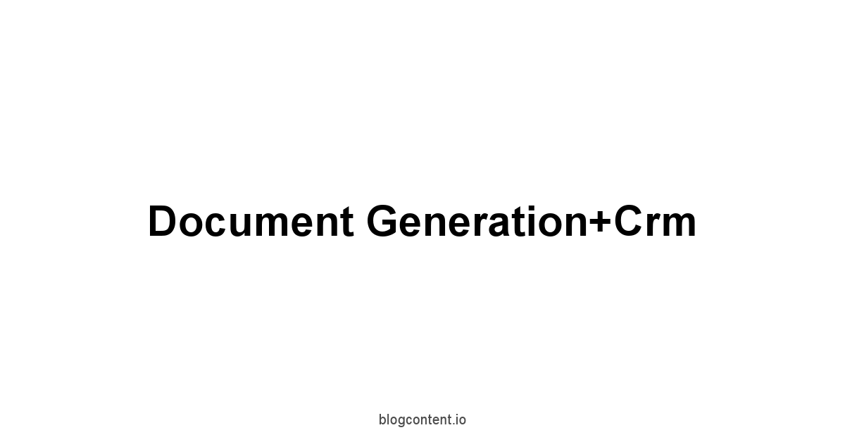 Document Generation+Crm 1 by Partners