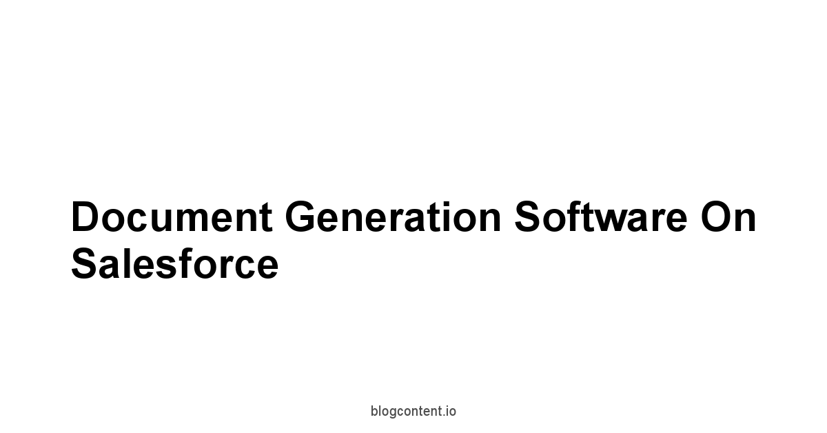 Document Generation Software On Salesforce 1 by Partners