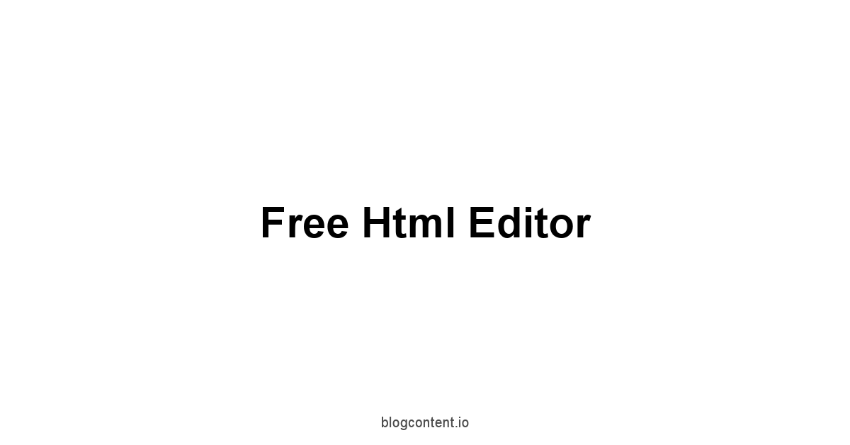 Free Html Editor 1 by Partners