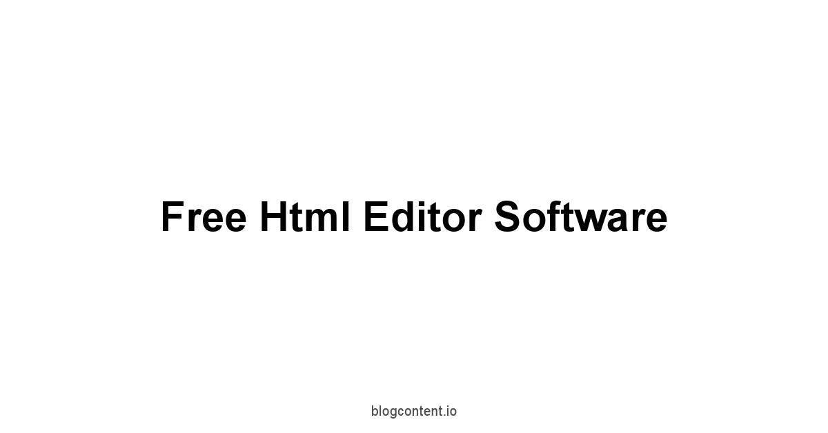 Free Html Editor Software 1 by Partners