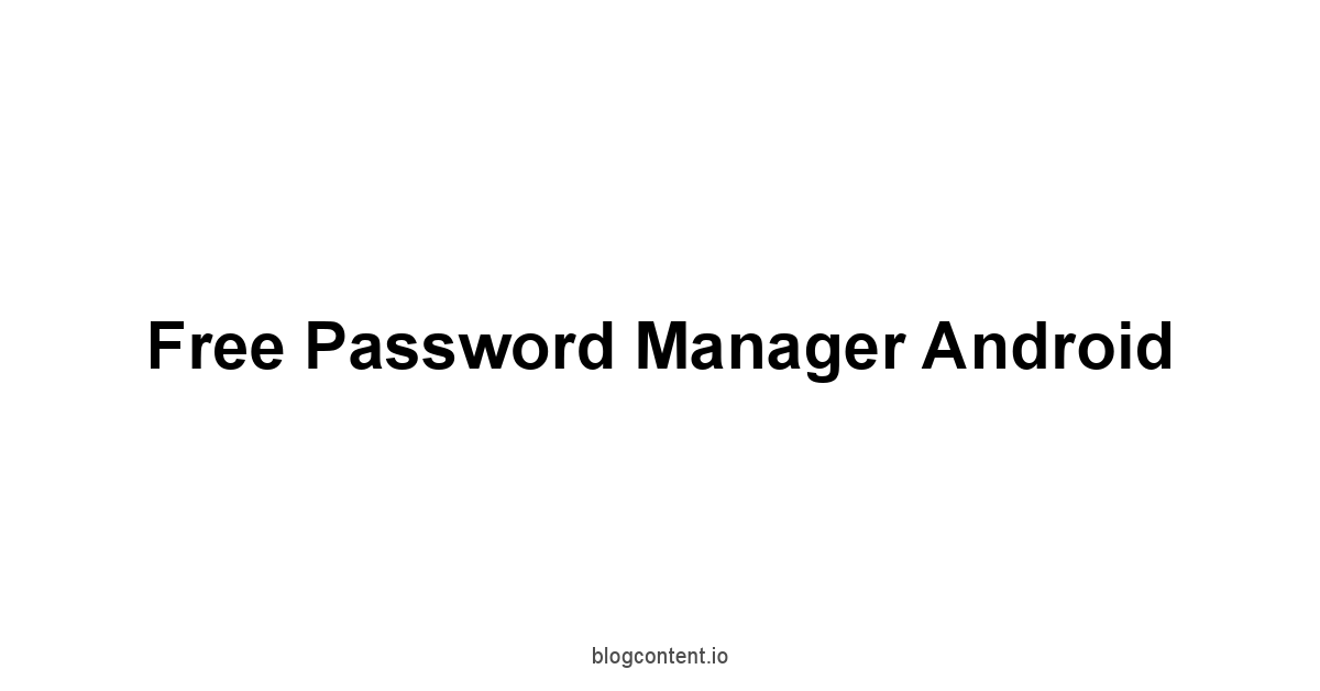 Free Password Manager Android 1 by Partners