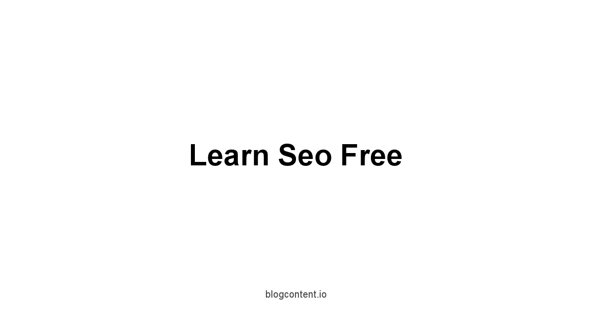 Learn Seo Free 1 by Partners