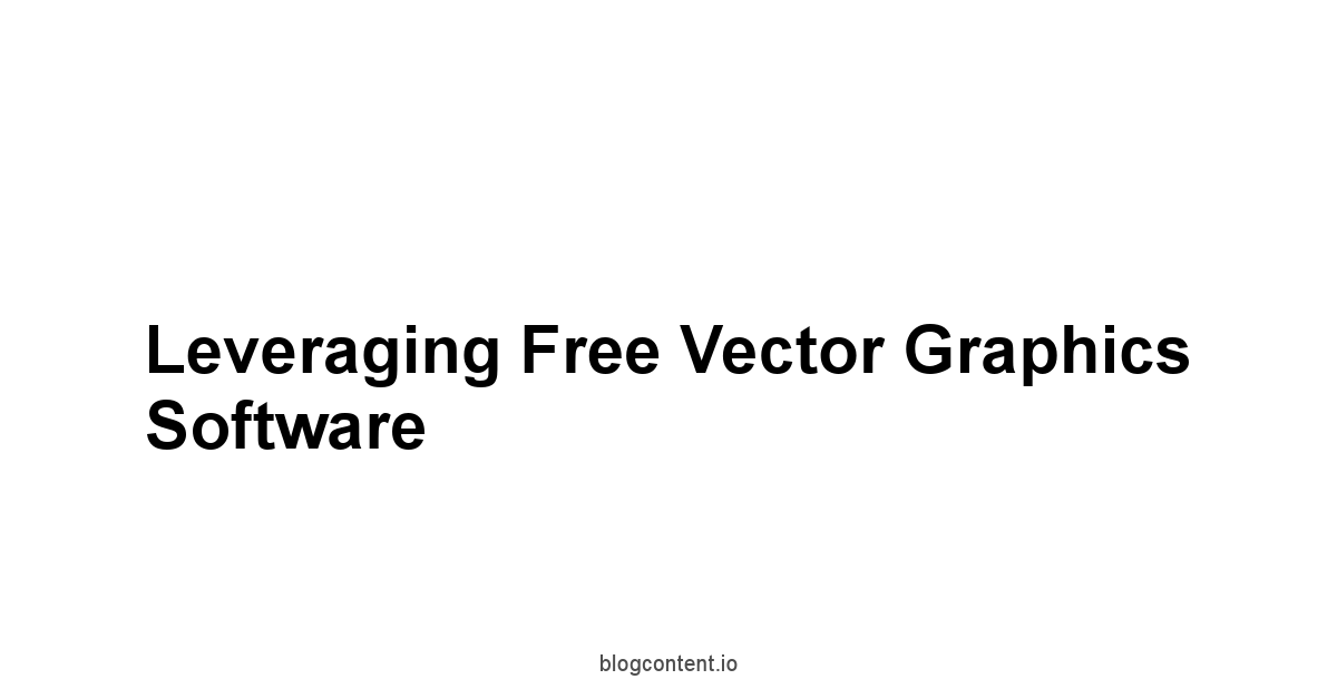Leveraging Free Vector Graphics Software