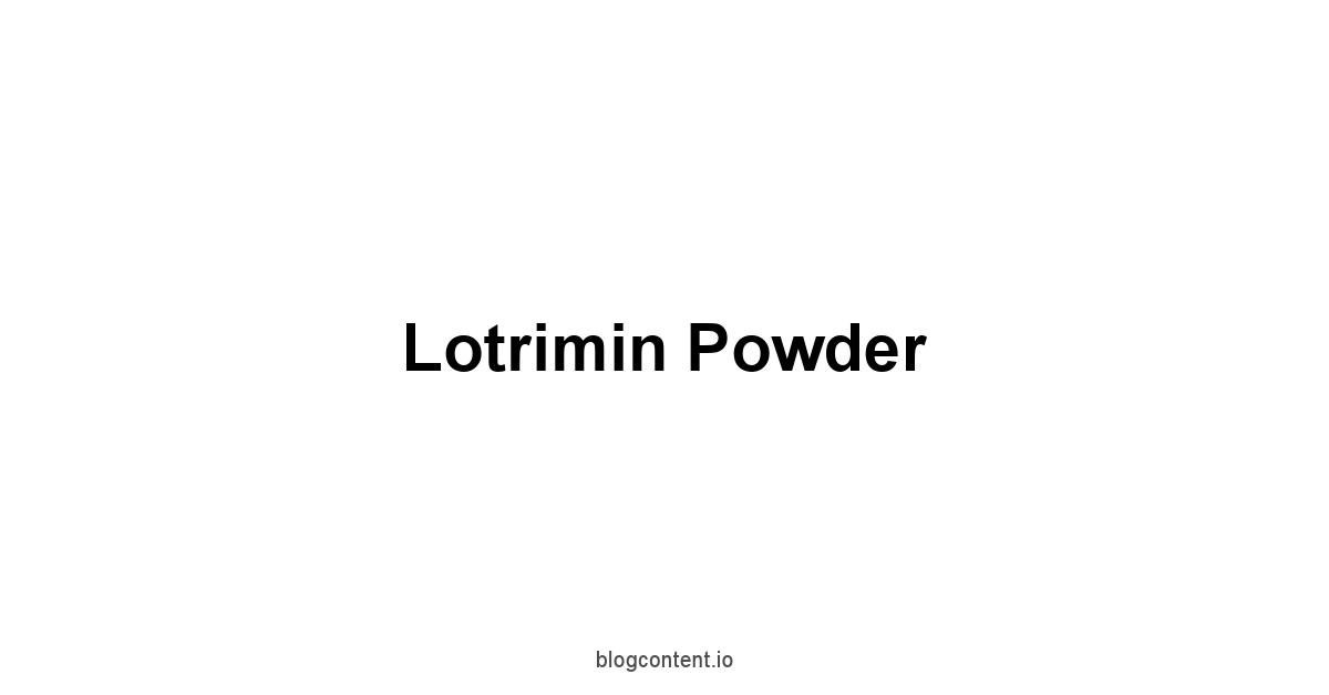 Lotrimin Powder 1 by Partners