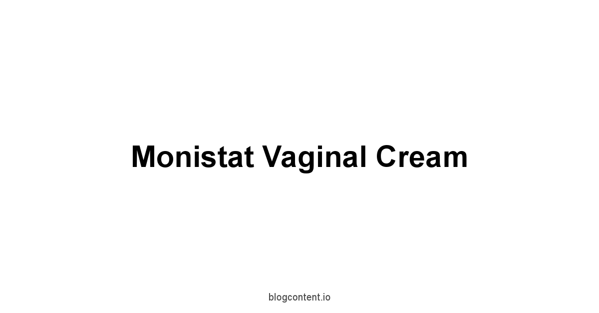 Monistat Vaginal Cream 1 by Partners