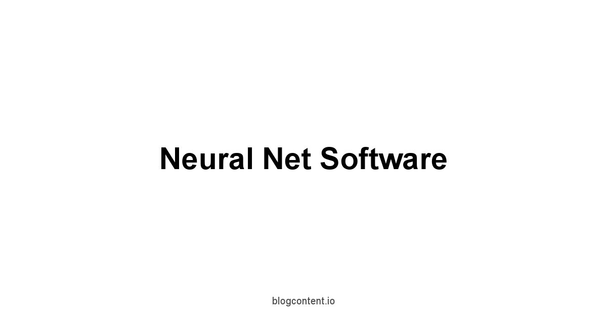 Neural Net Software 1 by Partners