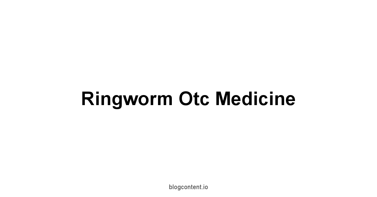 Ringworm Otc Medicine 1 by Partners