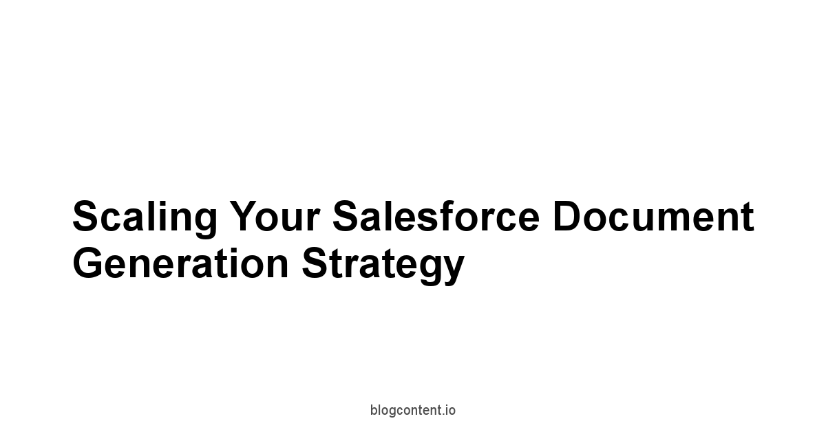 Scaling Your Salesforce Document Generation Strategy