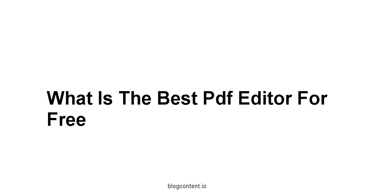 What Is The Best Pdf Editor For Free 1 by Partners