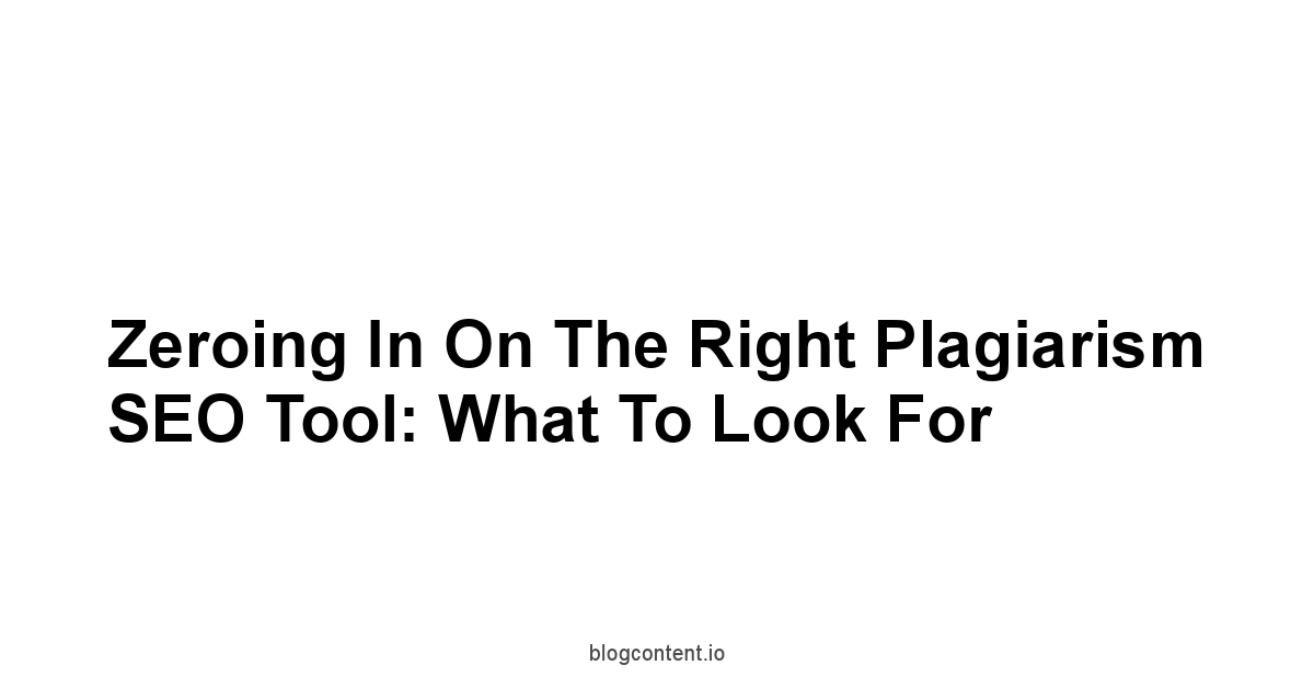 Zeroing in on the Right Plagiarism SEO Tool: What to Look For