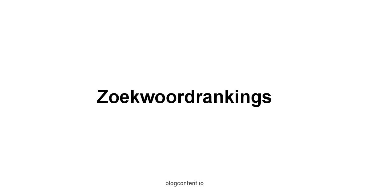 Zoekwoordrankings 1 by Partners