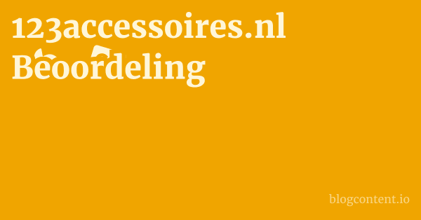 123accessoires.nl Beoordeling 1 by Partners
