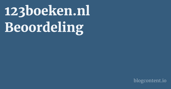 123boeken.nl Beoordeling 1 by Partners