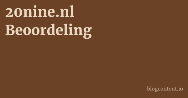 20nine.nl Beoordeling 1 by Partners