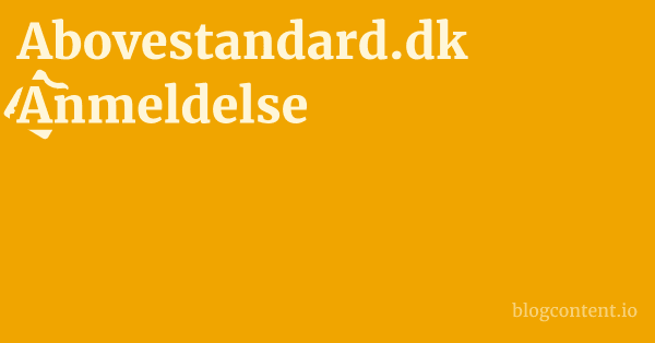 Abovestandard.dk Anmeldelse 1 by Partners