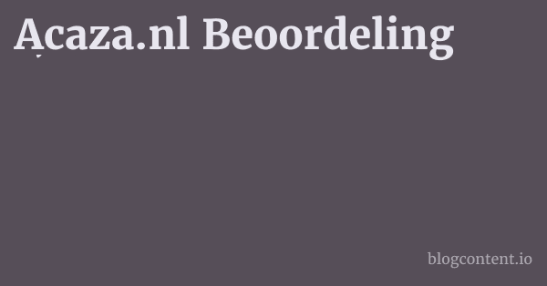 Acaza.nl Beoordeling 1 by Partners