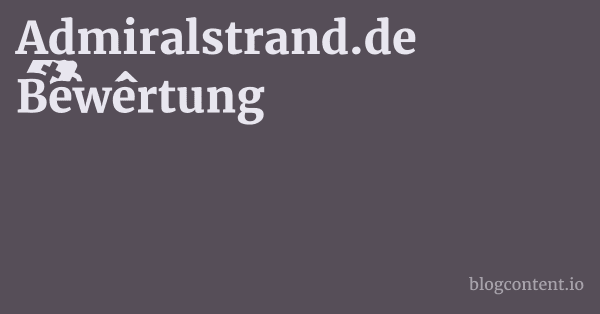 Admiralstrand.de Bewertung 1 by Partners