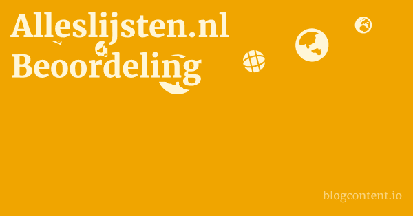 Alleslijsten.nl Beoordeling 1 by Partners