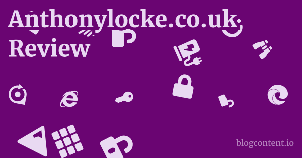 Anthonylocke.co.uk Review 1 by Partners