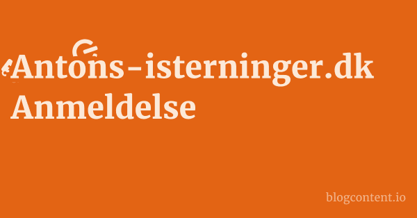 Antons-isterninger.dk Anmeldelse 1 by Partners