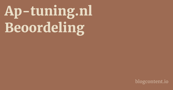 Ap-tuning.nl Beoordeling 1 by Partners