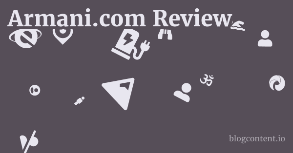 Armani.com Review 1 by Partners