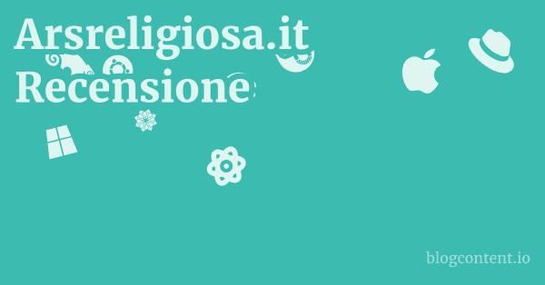 Arsreligiosa.it Recensione 1 by Partners