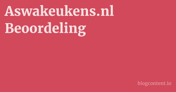Aswakeukens.nl Beoordeling 1 by Partners