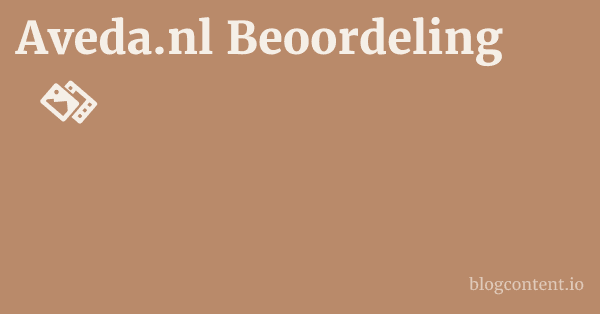 Aveda.nl Beoordeling 1 by Partners