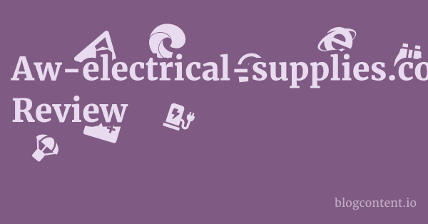 Aw-electrical-supplies.co.uk Review 1 by Partners