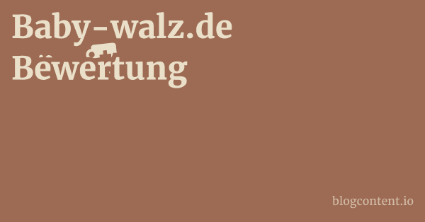 Baby-walz.de Bewertung 1 by Partners