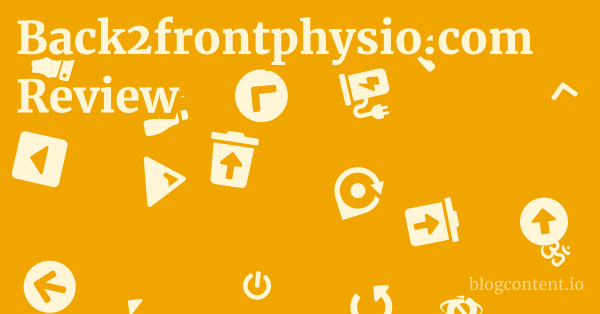 Back2frontphysio.com Review 1 by Partners