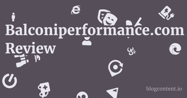 Balconiperformance.com Review 1 by Partners
