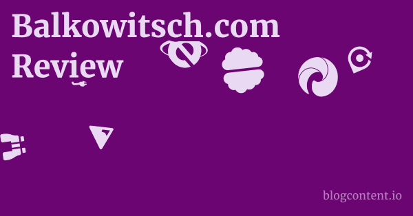 Balkowitsch.com Review 1 by Partners