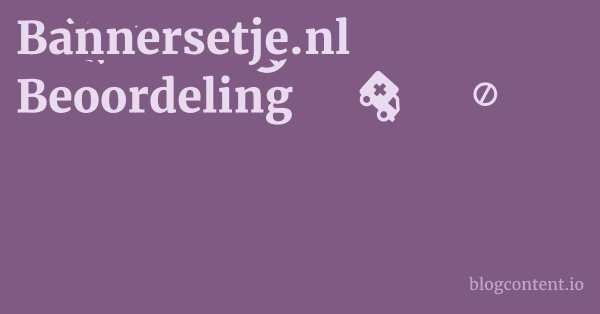 Bannersetje.nl Beoordeling 1 by Partners