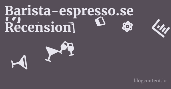Barista-espresso.se Recension 1 by Partners