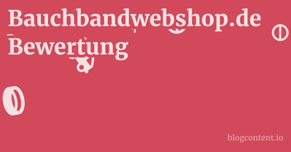 Bauchbandwebshop.de Bewertung 1 by Partners