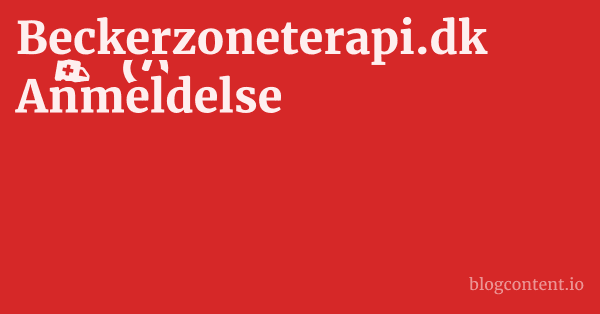 Beckerzoneterapi.dk Anmeldelse 1 by Partners