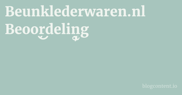 Beunklederwaren.nl Beoordeling 1 by Partners
