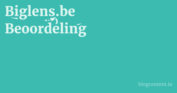 Biglens.be Beoordeling 1 by Partners