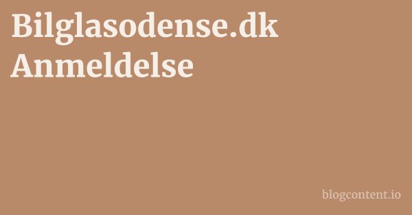 Bilglasodense.dk Anmeldelse 1 by Partners