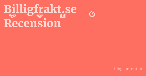 Billigfrakt.se Recension 1 by Partners