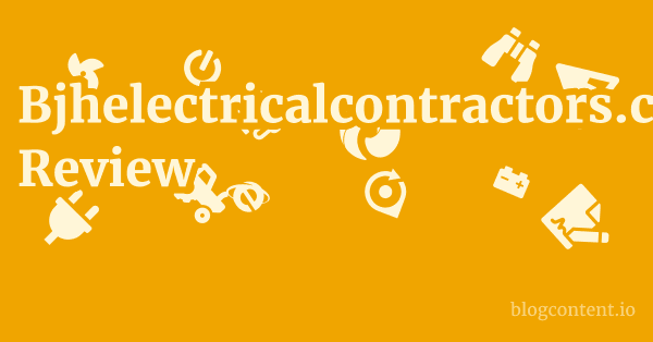 Bjhelectricalcontractors.co.uk Review 1 by Partners