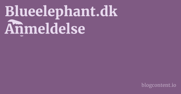 Blueelephant.dk Anmeldelse 1 by Partners