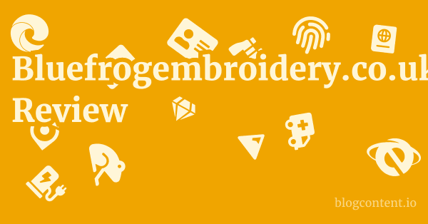Bluefrogembroidery.co.uk Review 1 by Partners