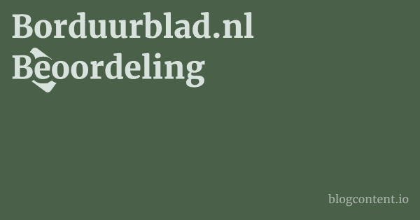 Borduurblad.nl Beoordeling 1 by Partners